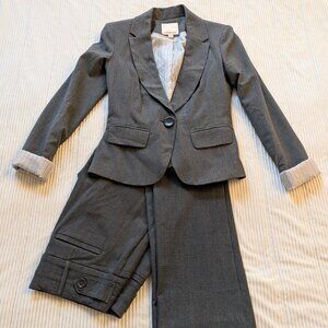 Hollywould two piece pants blazer suit gray size Small and 5 EUC